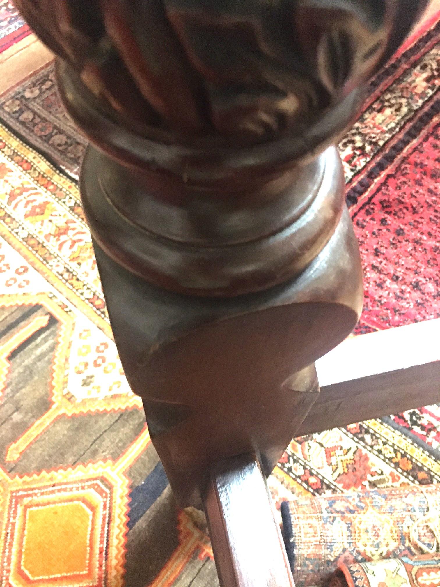 Brass Prudent Mallard attrib. American Rococo Revival Mahogany Tester Bed For Sale
