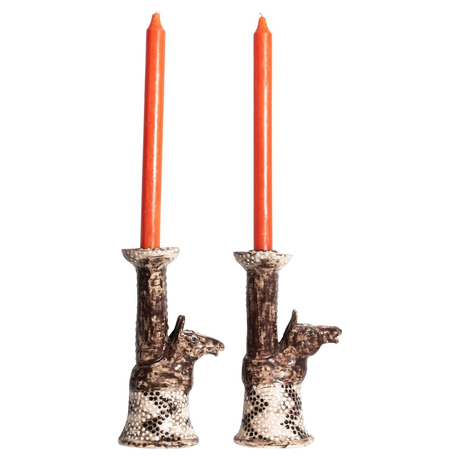 Prue Piper, Pair of horse candleholders
