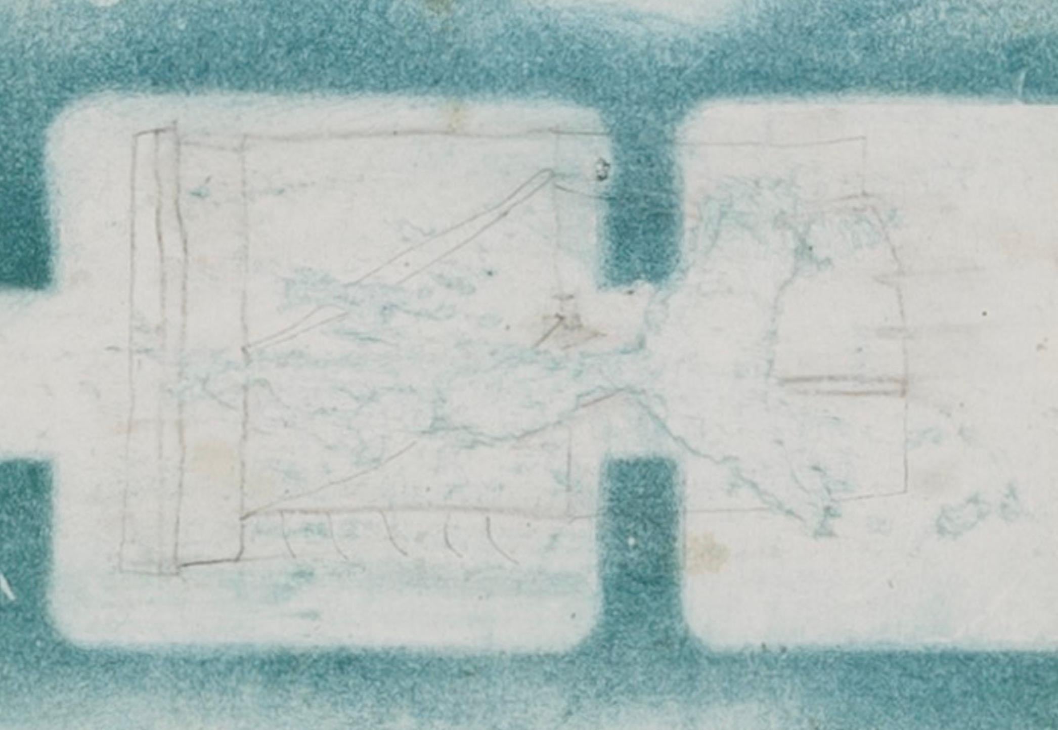 Senza titolo (Pila), pittura a guazzo e matita di Prunella Clough, 1975 circa in vendita 3