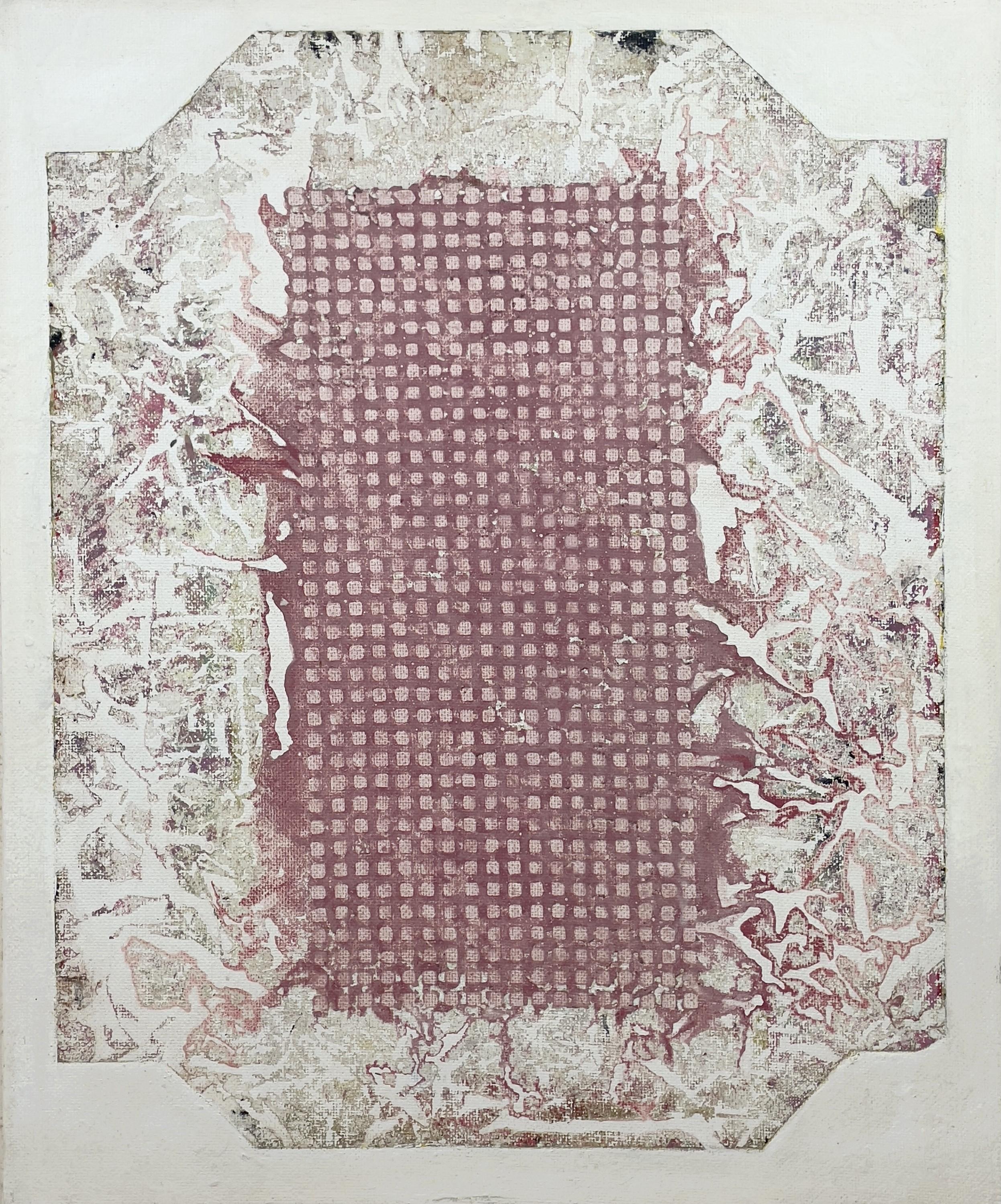 Prunella Clough Abstract Painting – "Wrapper"  Zeitgenössisches abstraktes Gemälde in Mischtechnik