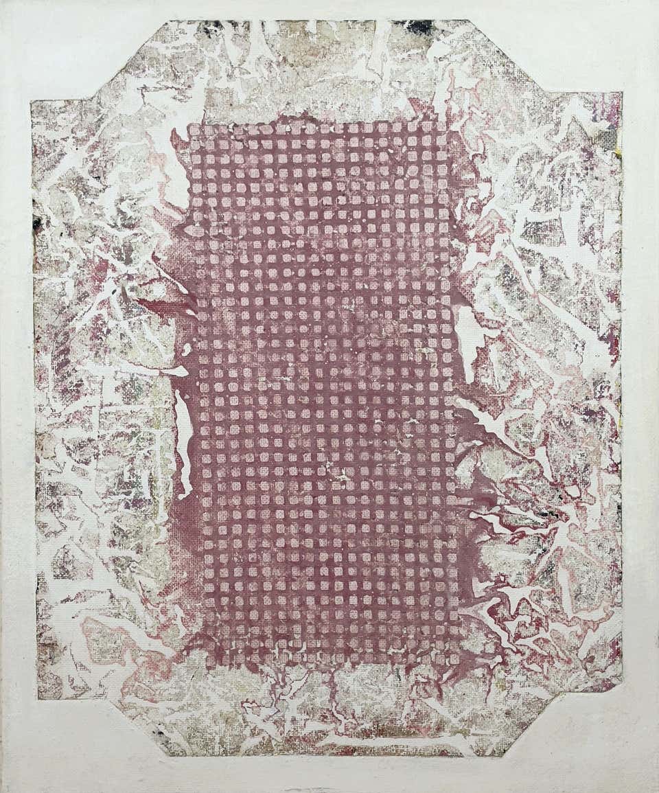 "Wrapper" Contemporary Abstract Mixed Media Painting