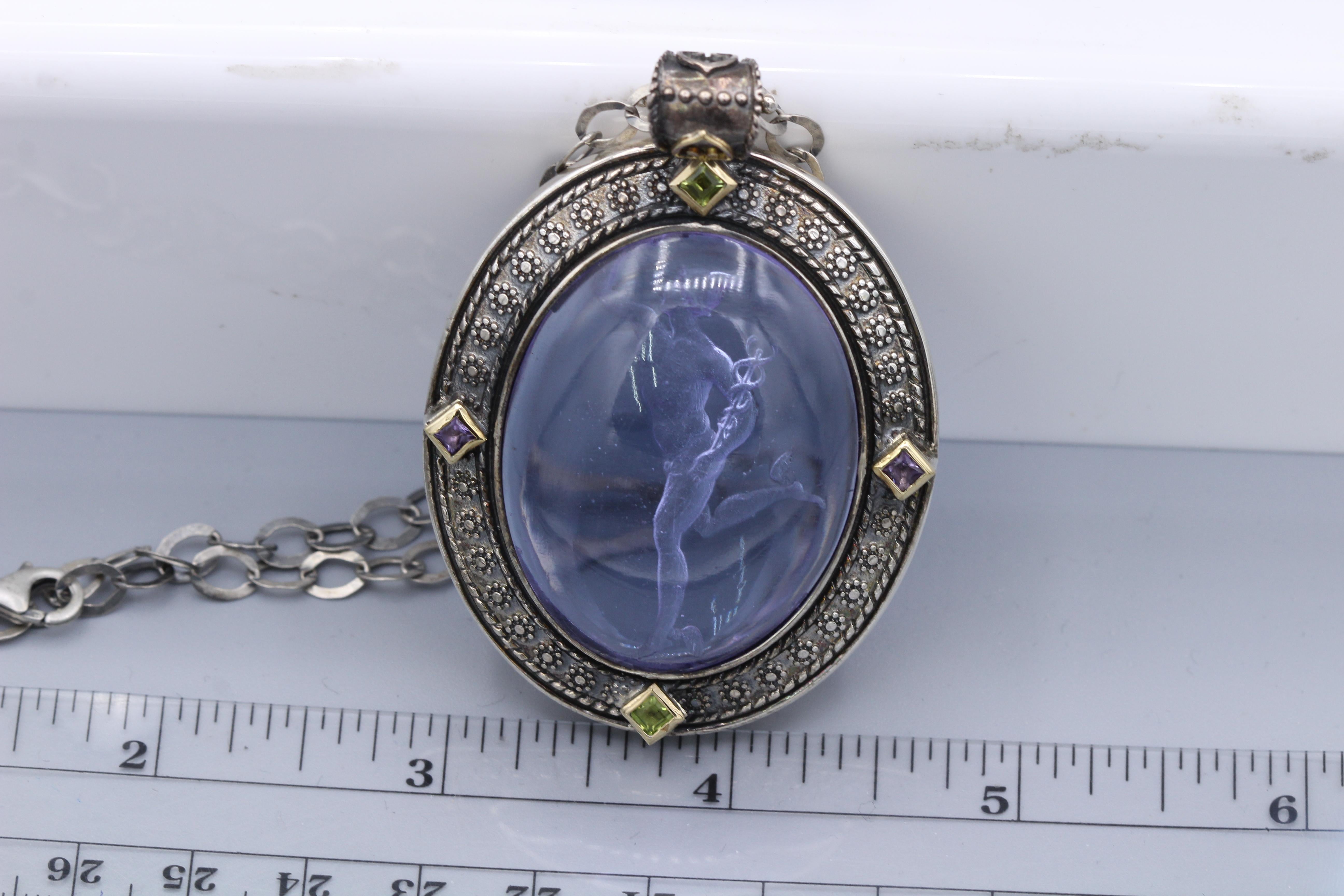 italian glass pendant necklace