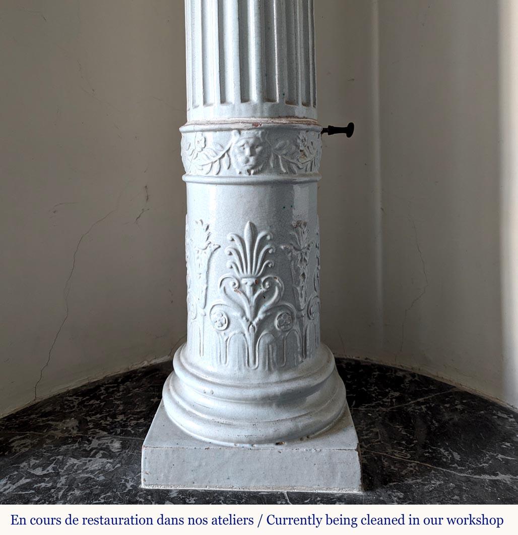 Estufa de barro de la época prusiana, 1840 Francés en venta