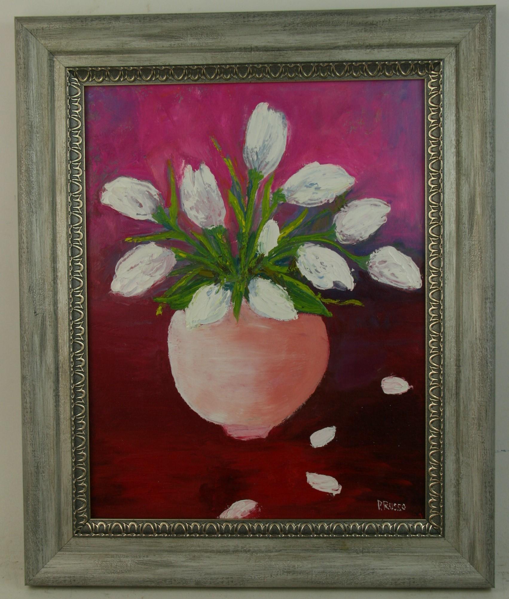 Landscape Painting de P.Russo - Ramo de tulipanes Floral  Pintura