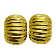 PRWMIER Boucles d'oreilles à clip en or signées Usa