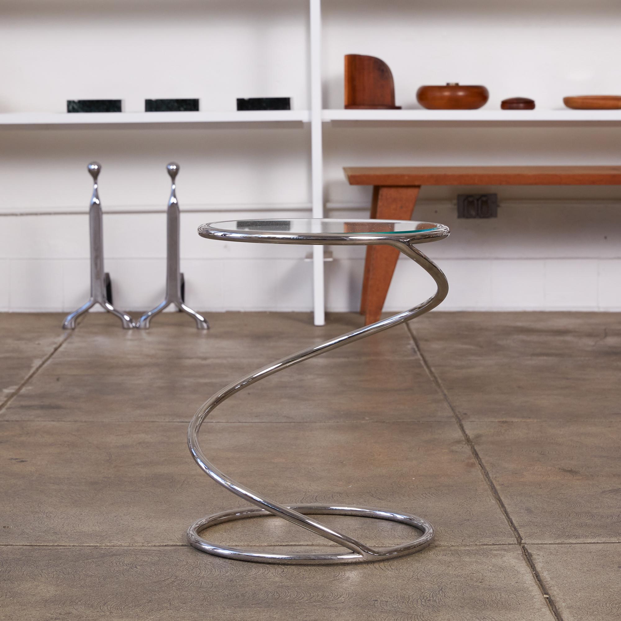 American PS-12 Spiral Side Table by Brueton