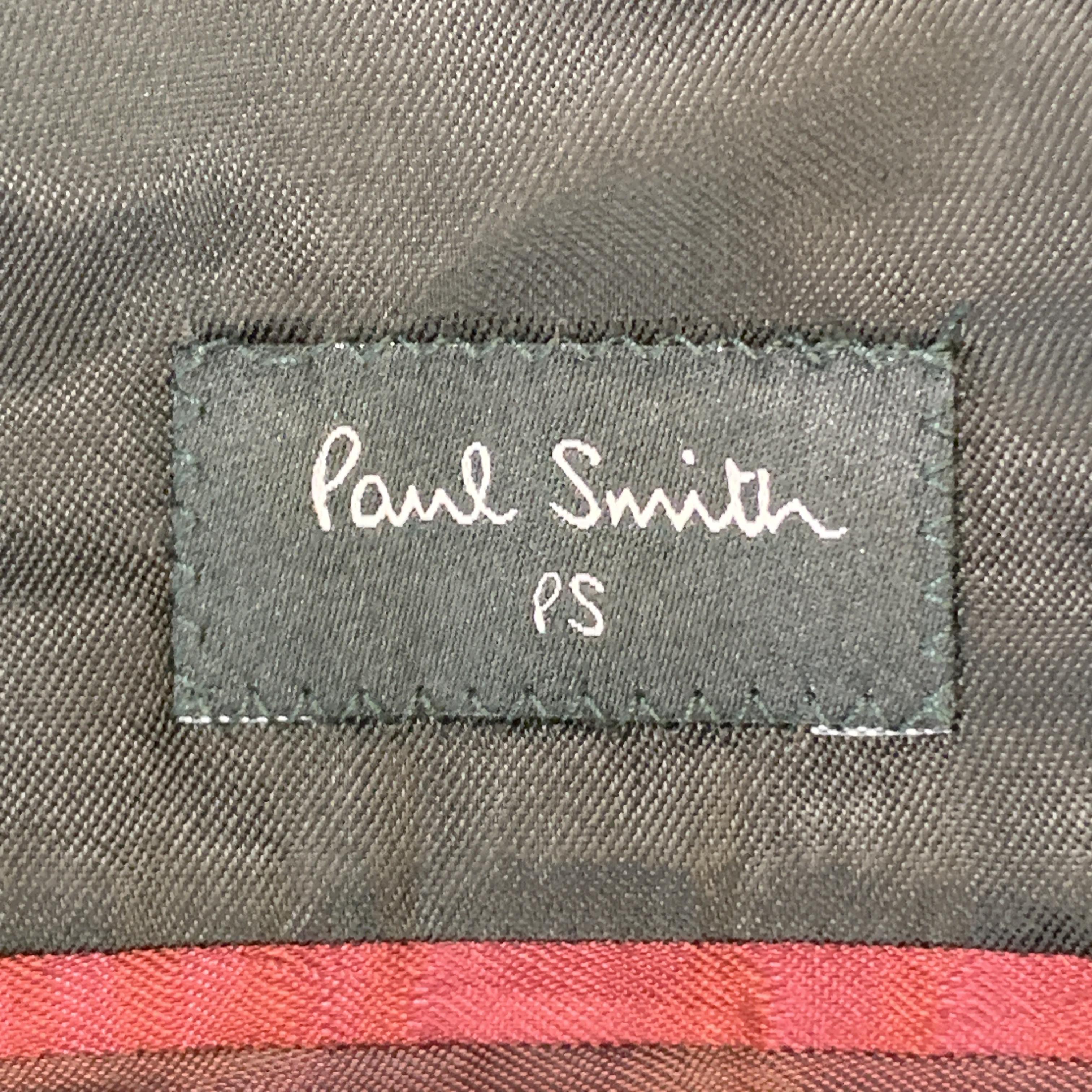 Men's PS by PAUL SMITH Size 40 Black Velvet Notch Lapel Sport Coat