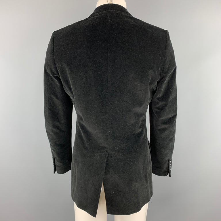 PS by PAUL SMITH Size 40 Black Velvet Peak Lapel Sport Coat For Sale at 1stdibs
