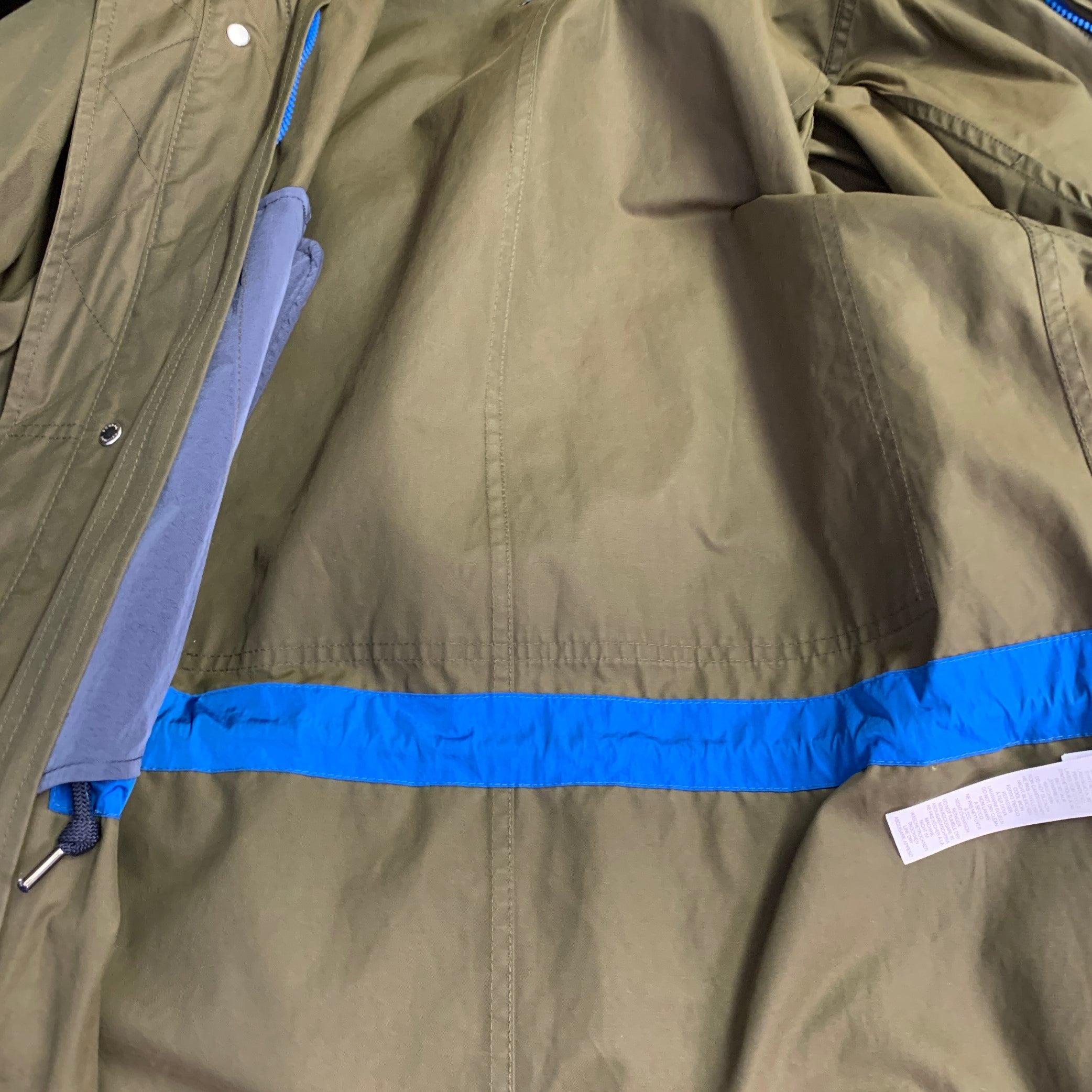 PS by PAUL SMITH Size M Green Olive Cotton Nylon Hooded Windbreaker Jacket For Sale 1
