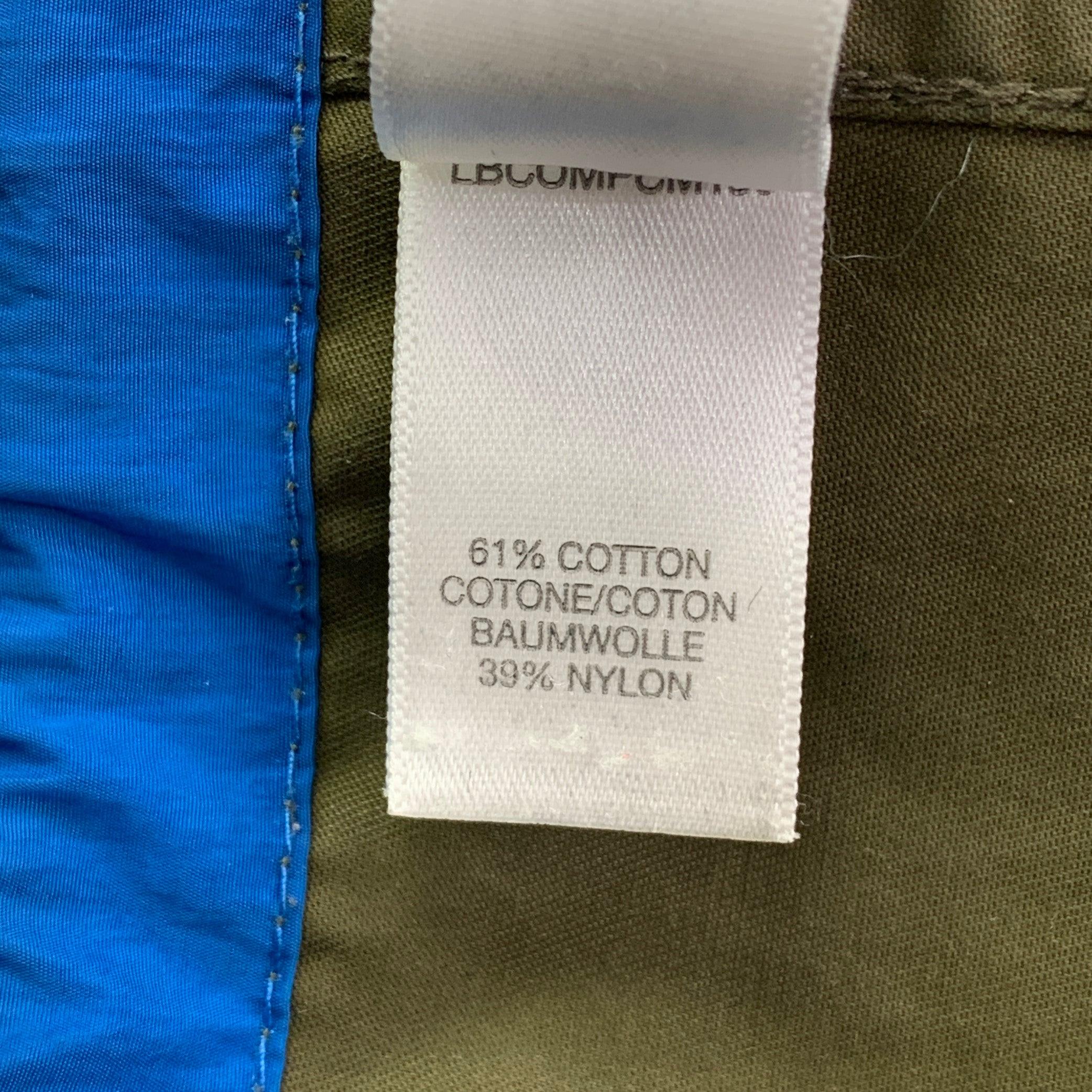 PS by PAUL SMITH Size M Green Olive Cotton Nylon Hooded Windbreaker Jacket For Sale 3