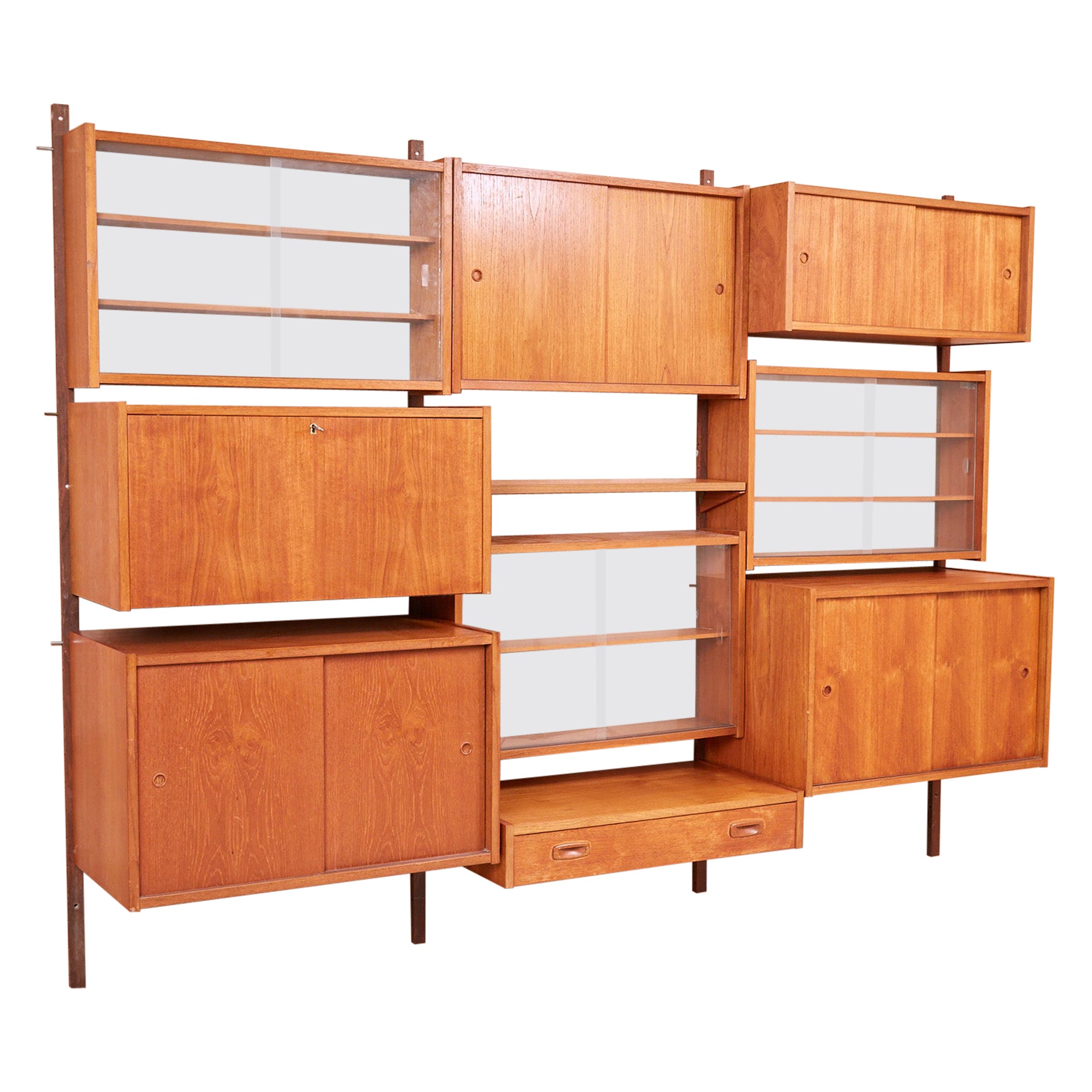 Ps System Modular Shelving Unit  by Preben Sørensen, Teak, 1960s
