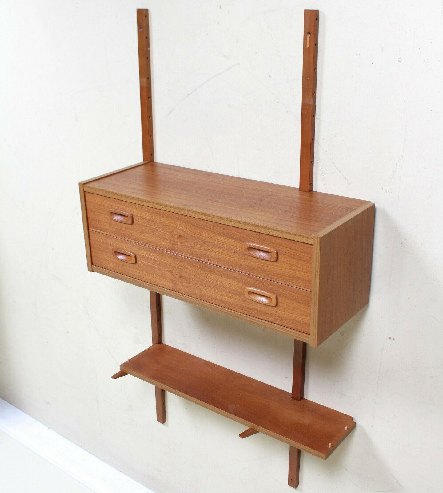 PS Wall Unit Danish Shelving System Chest of Drawers Floating Randers For Sale 1