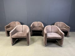 PS142 Easy Chairs by Eugenio Gerli for Tecno, 1970s - set of 5