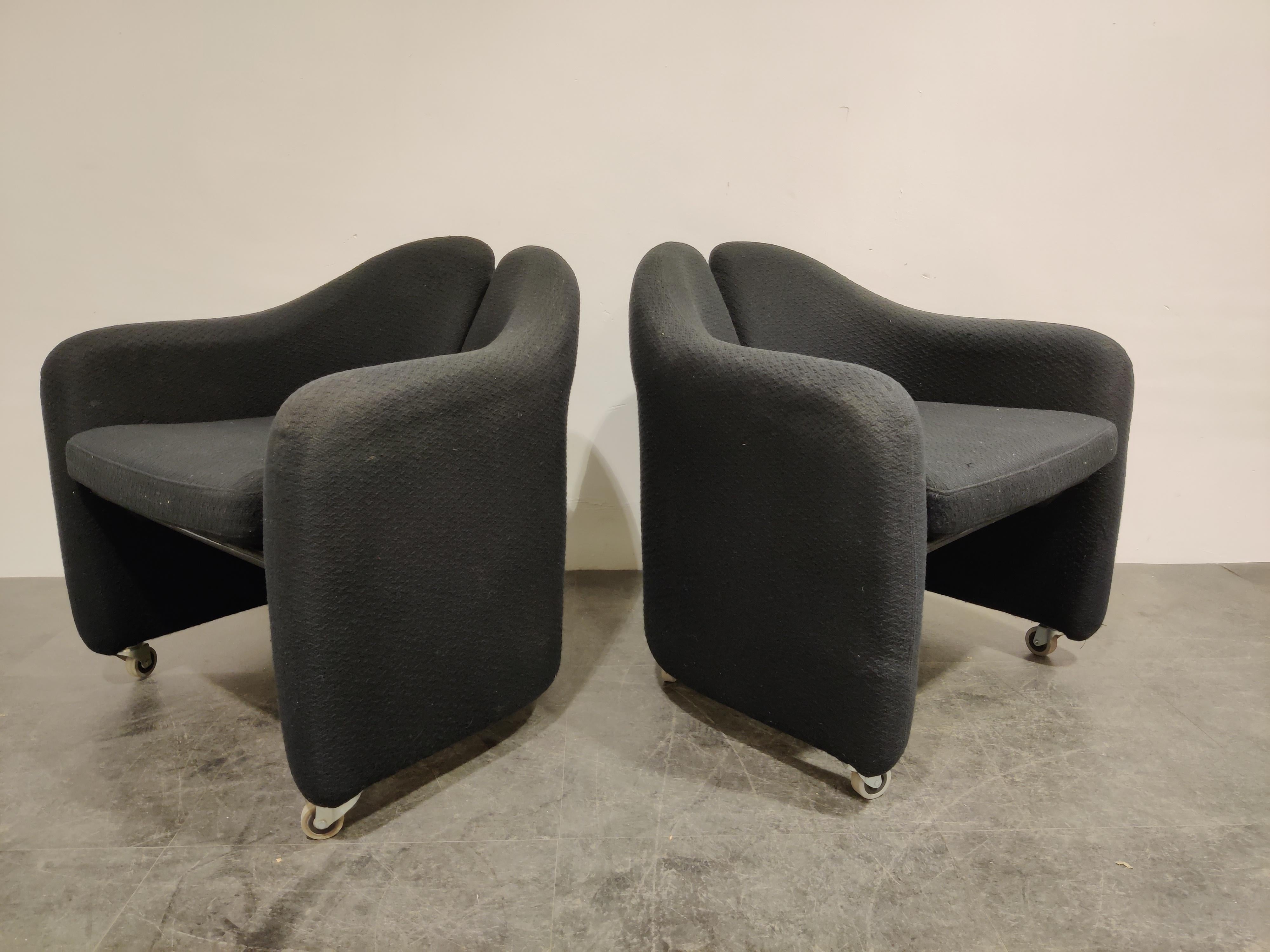 Mid-Century Modern PS142 Easy Chairs by Eugenio Gerlio for Tecno, 1960s