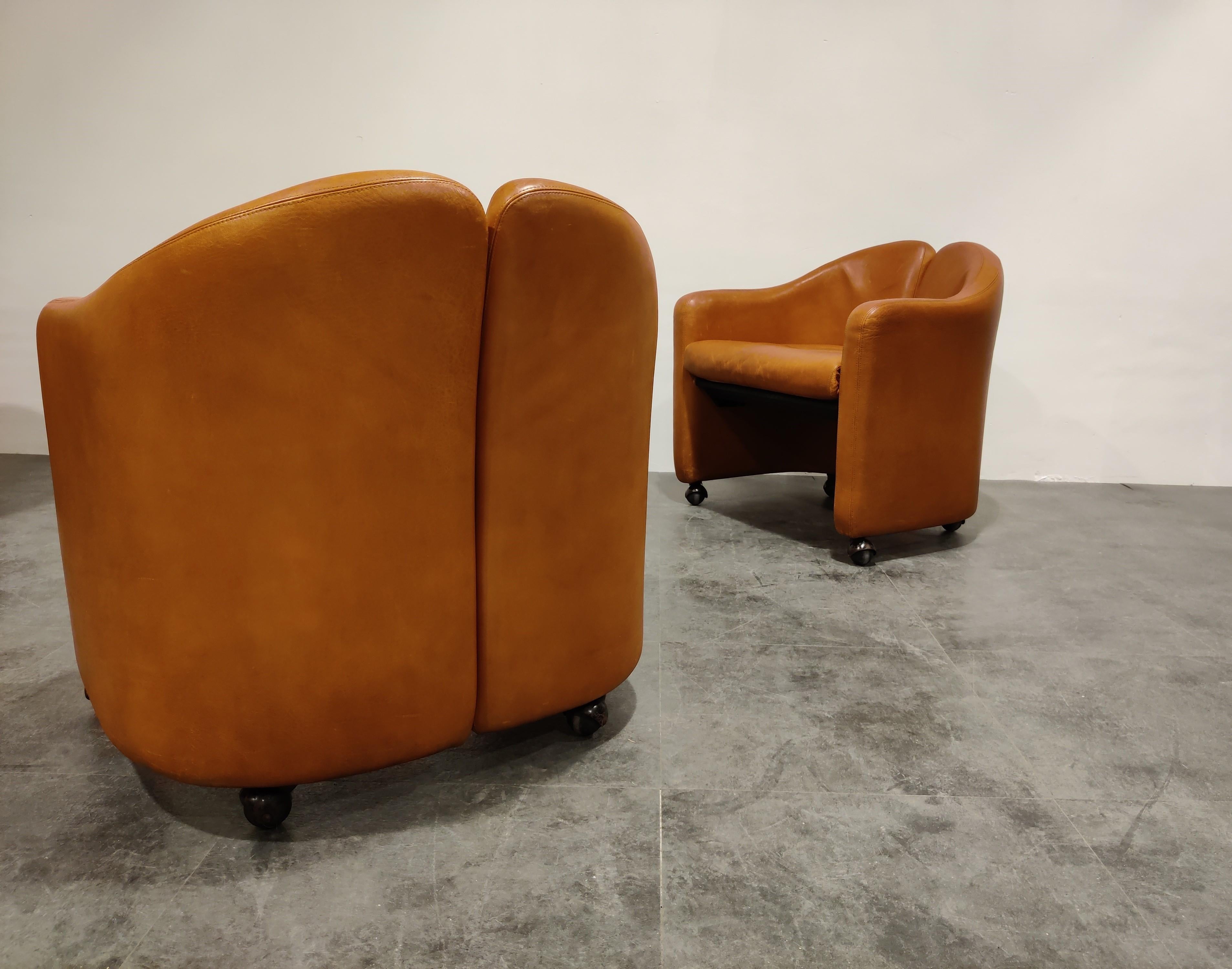 Mid-20th Century PS142 Easy Chairs by Eugenio Gerlio for Tecno, 1960s