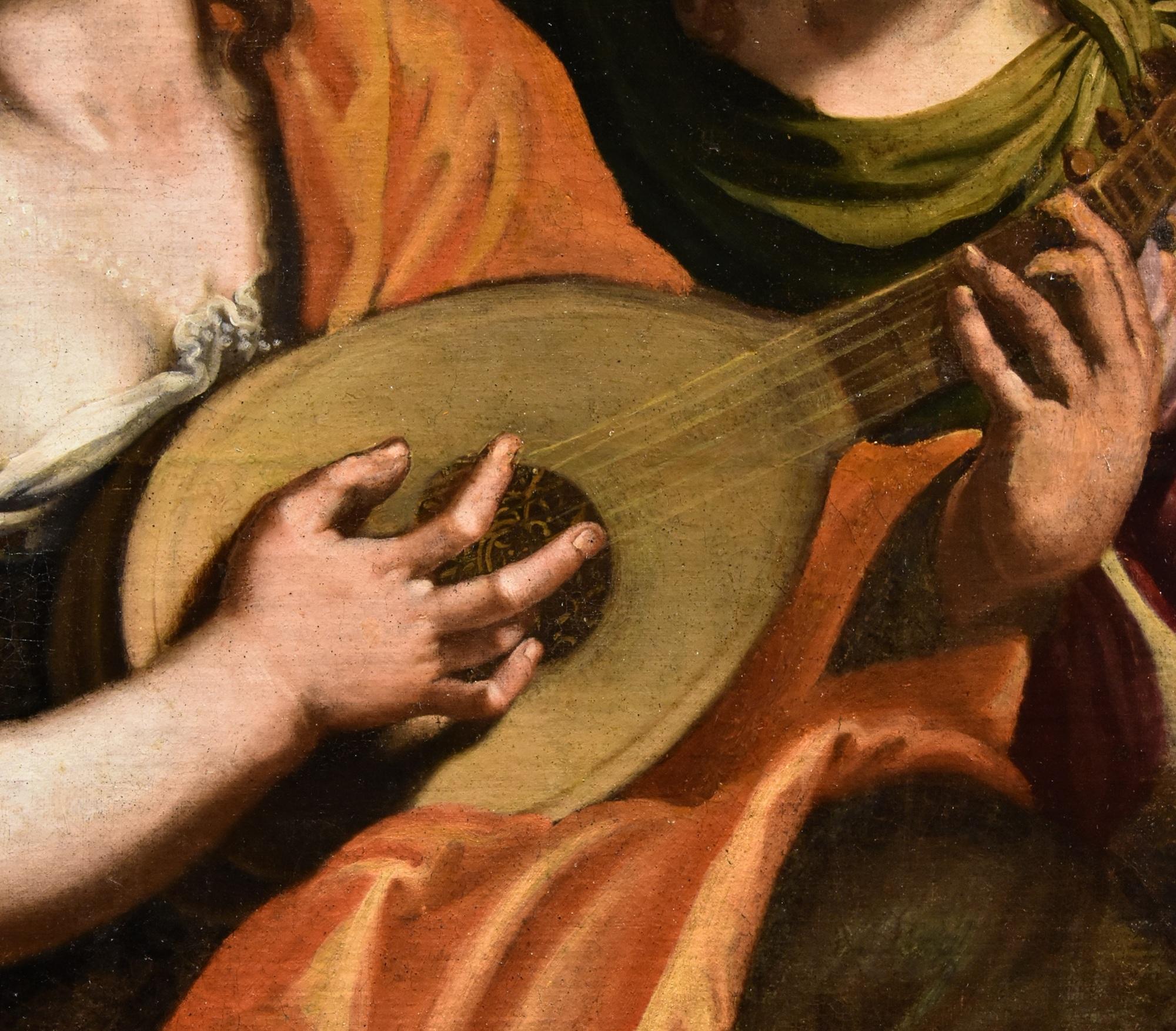 Énée Didon Pseudo-caroselli École romaine XVIIe siècle Peinture Huile sur toile en vente 5