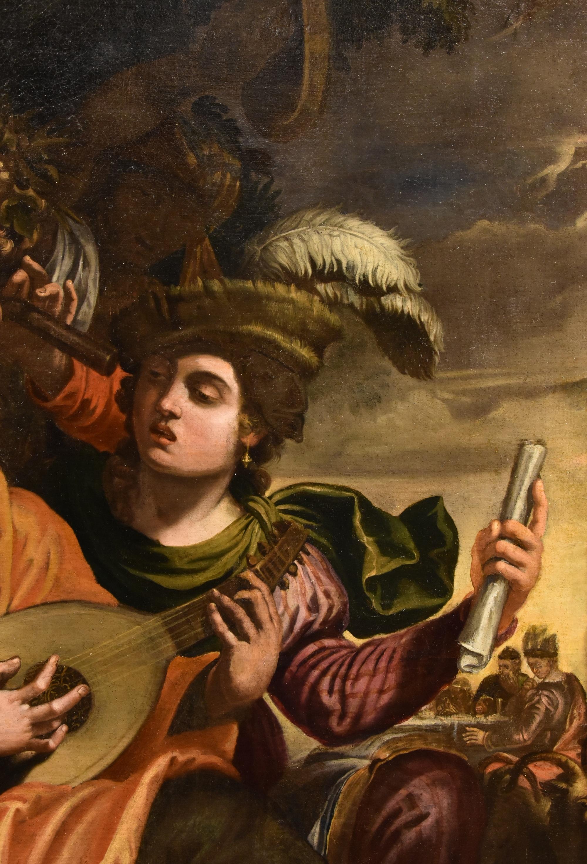 Énée et Didon 

Attribué à Pseudo-Caroselli (Rome, actif vers 1630/1650)  

Huile sur toile  148 × 93 cm. encadré 162 × 107 cm.  

L'épisode représenté sur la superbe toile illustre la belle Didon, reine de Carthage, au moment de la supplication