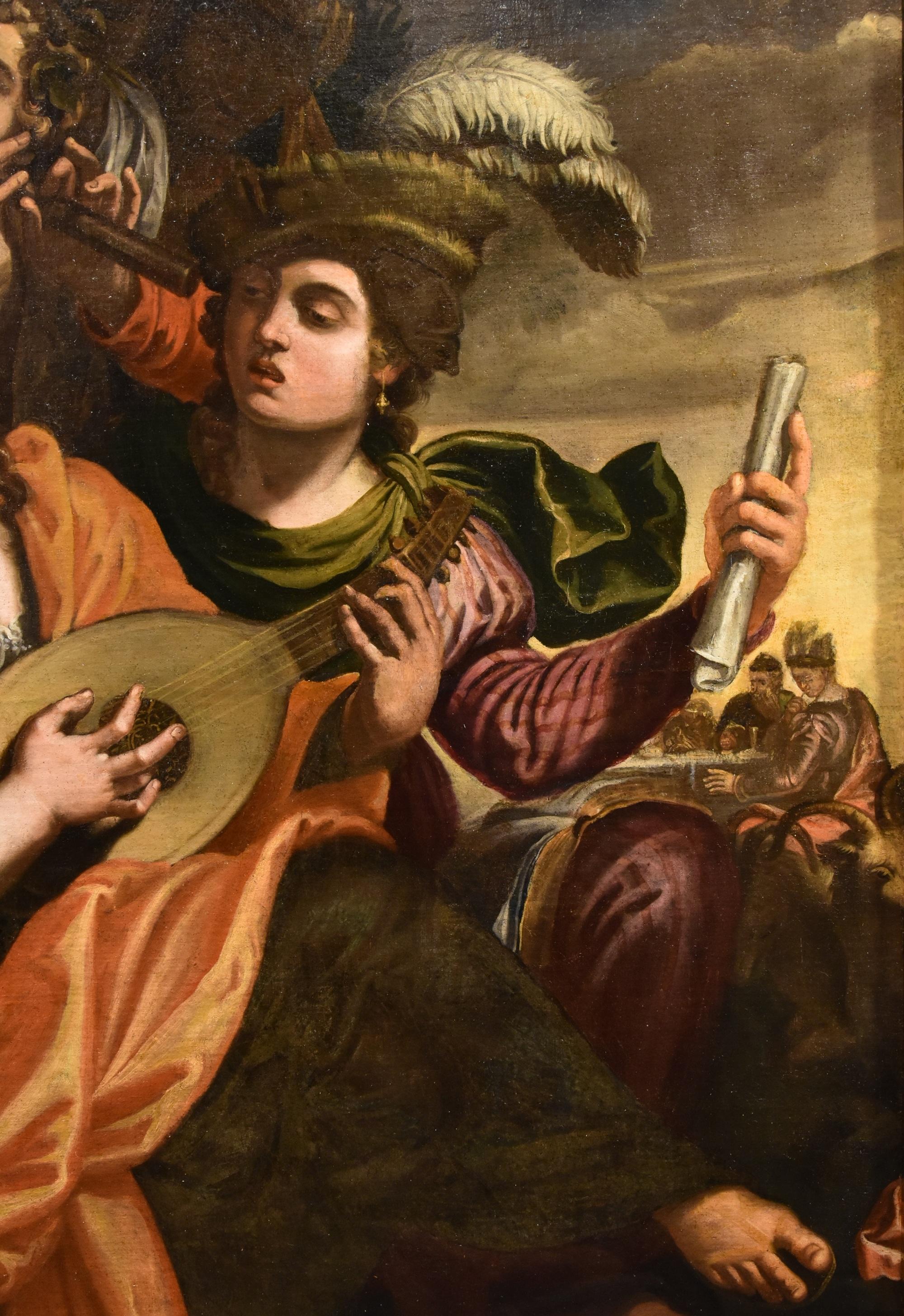 Énée Didon Pseudo-caroselli École romaine XVIIe siècle Peinture Huile sur toile en vente 1