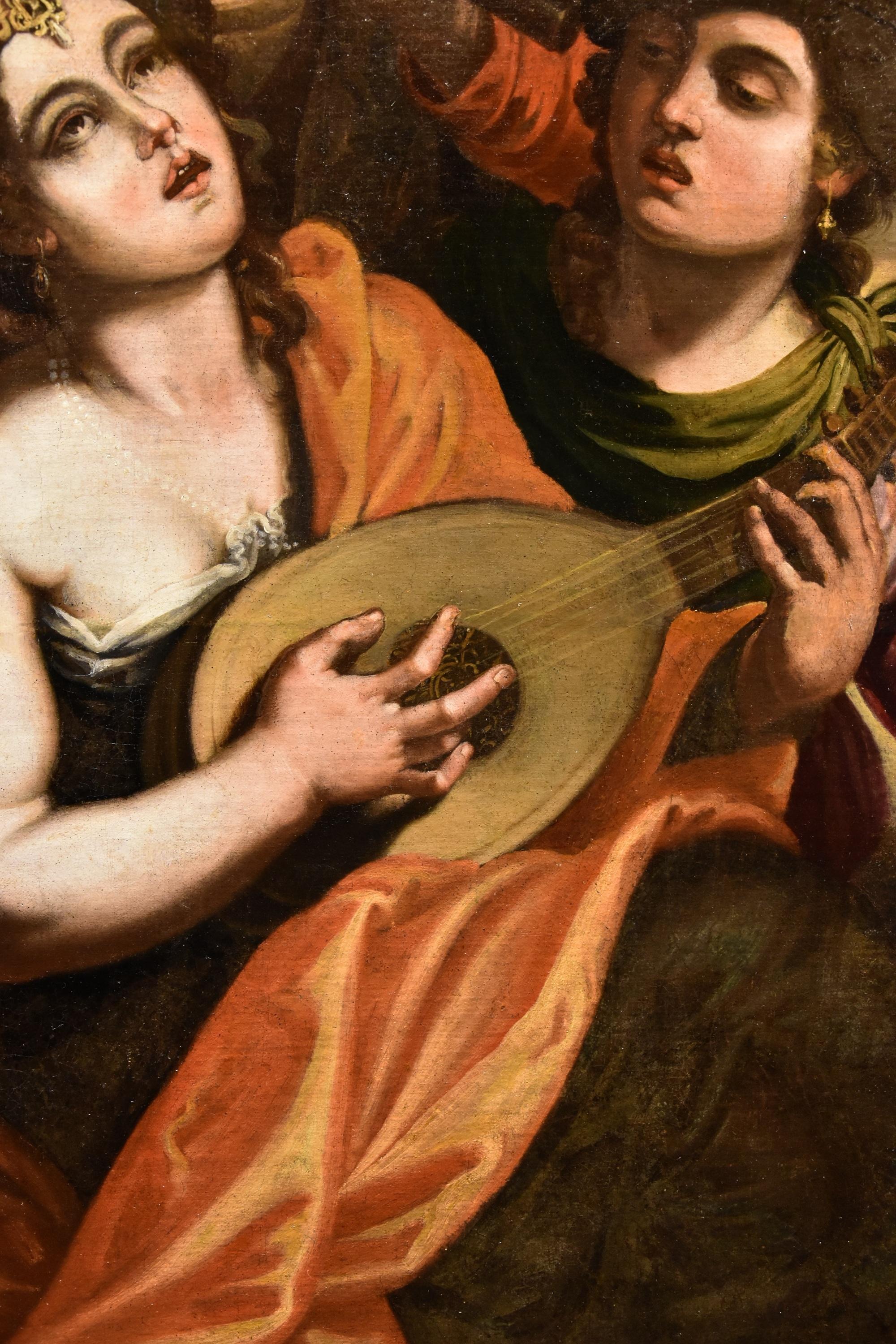 Énée Didon Pseudo-caroselli École romaine XVIIe siècle Peinture Huile sur toile en vente 4