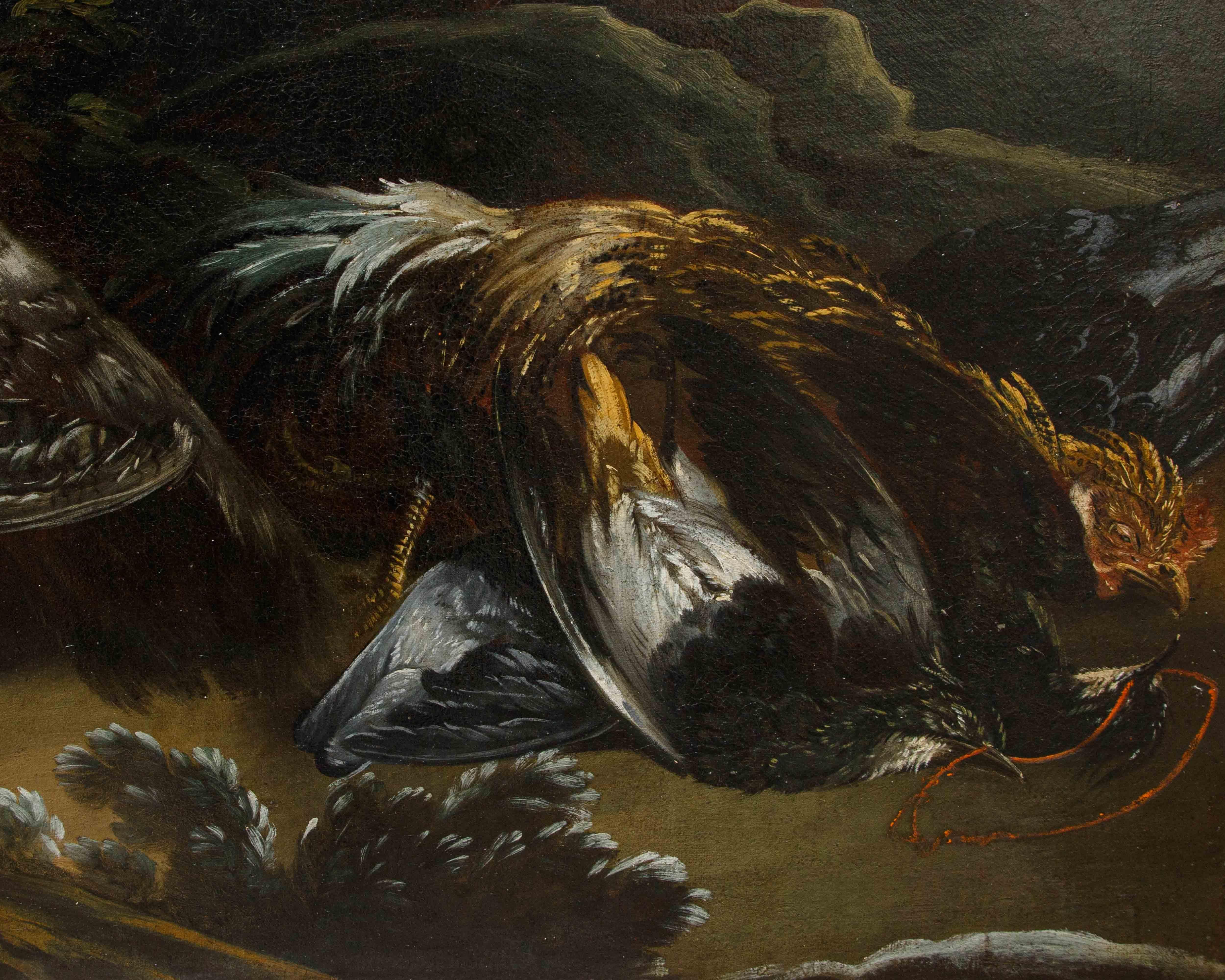 Pseudo Vitali, Coppia di Nature Vive con animali in vendita 5