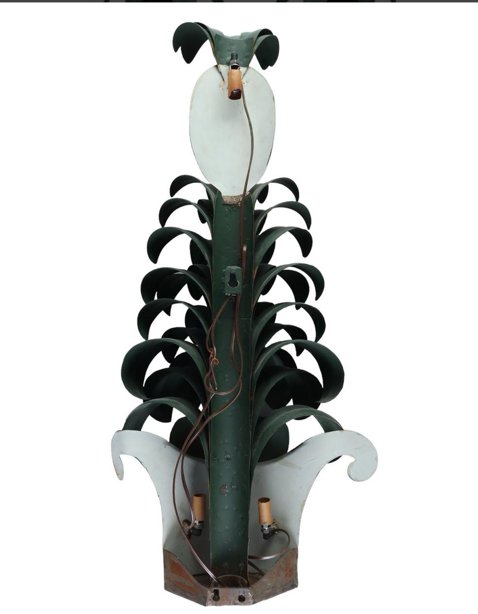 Pair of French Maison Jansen Pineapple Tole Wall Sconces, 1950s 11