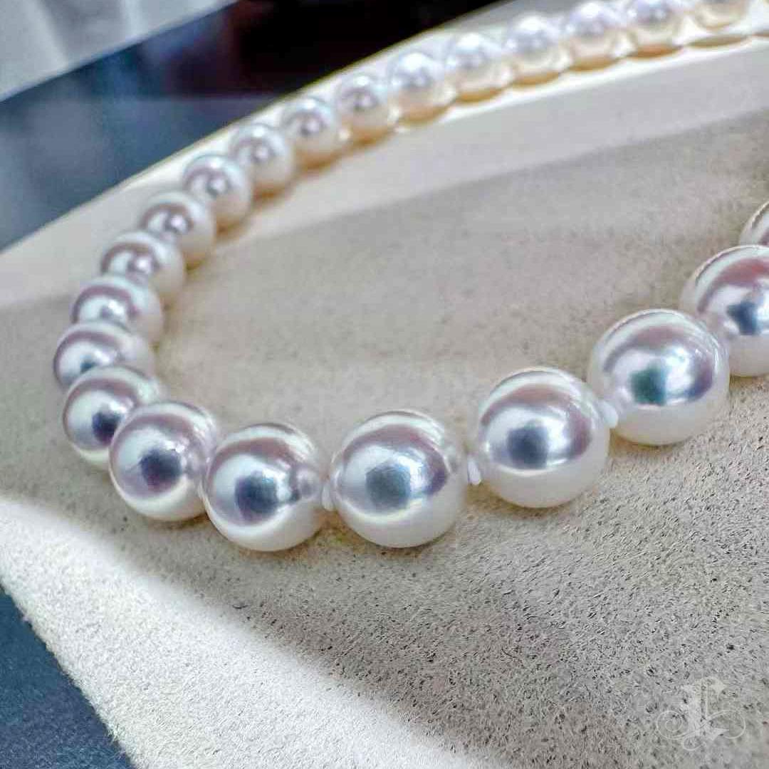 De las mujeres Conjunto de collar y pendientes de perlas Akoya Aurora Hanadama con certificado PSL en venta