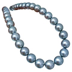 PSL Certified Ocean Blue Symphony 11.0–13.6mm Tahitian Pearl Necklace