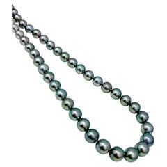 PSL Certified Peacock Aurora Tahitian Pearl Necklace