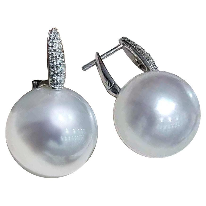 【Crown Radianc】PSL Phoenix Certified Aurora 15.1mm South Sea Pearl Drop Earrings