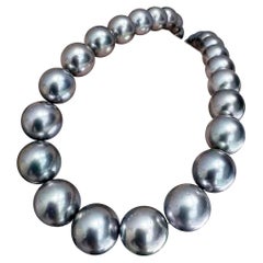 PSL Certified Ocean Eclipse Aurora Tahitian Pearl Necklace