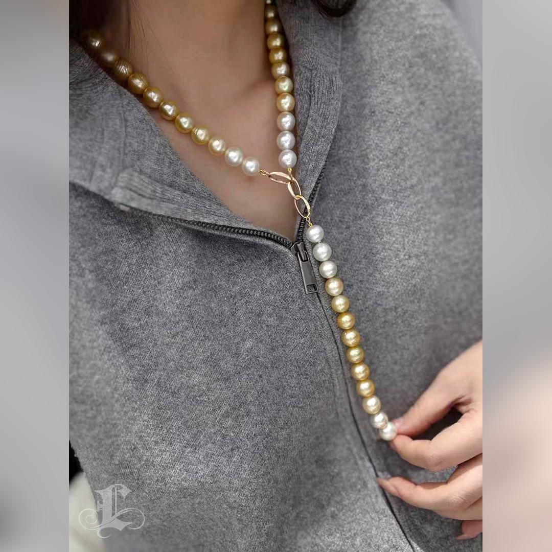 PSL SHIKISAI Certificate Aurora Ombre South Sea Pearl Set 1