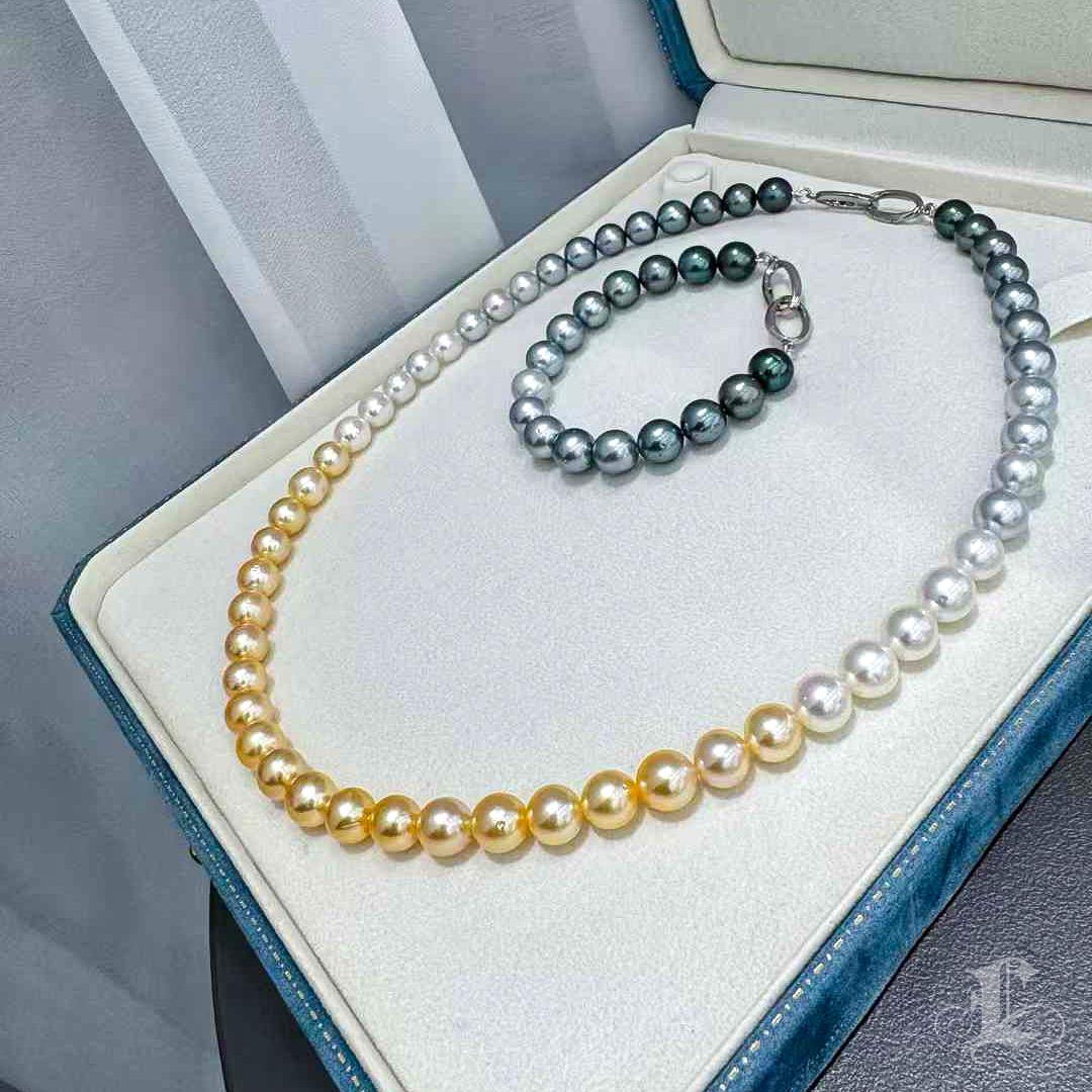 Aurora Ombre SHIKISAI Mix Pearl Necklace & Bracelet Set 5