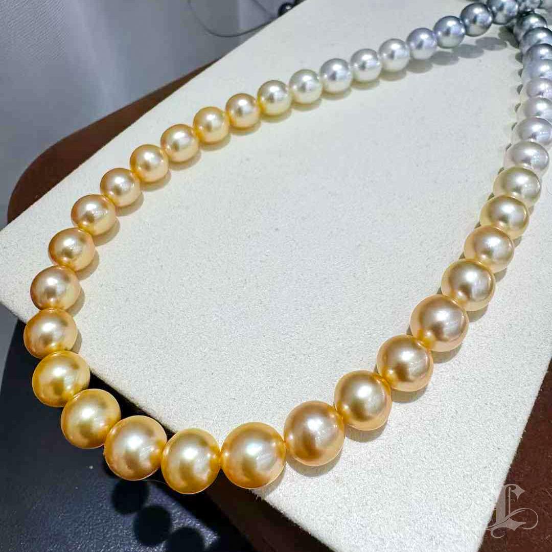 PSL SHIKISAI Certificate South Sea Pearl & Tahitian Pearl Ombre Necklace 3