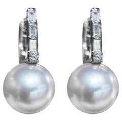 PSL Venus Certified 13mm South Sea Pearl & Diamond 18K Gold Signature Earrings