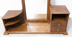 Psyche Full Length Mirror Dressing Table Vanity Cabinet, French, circa 1930