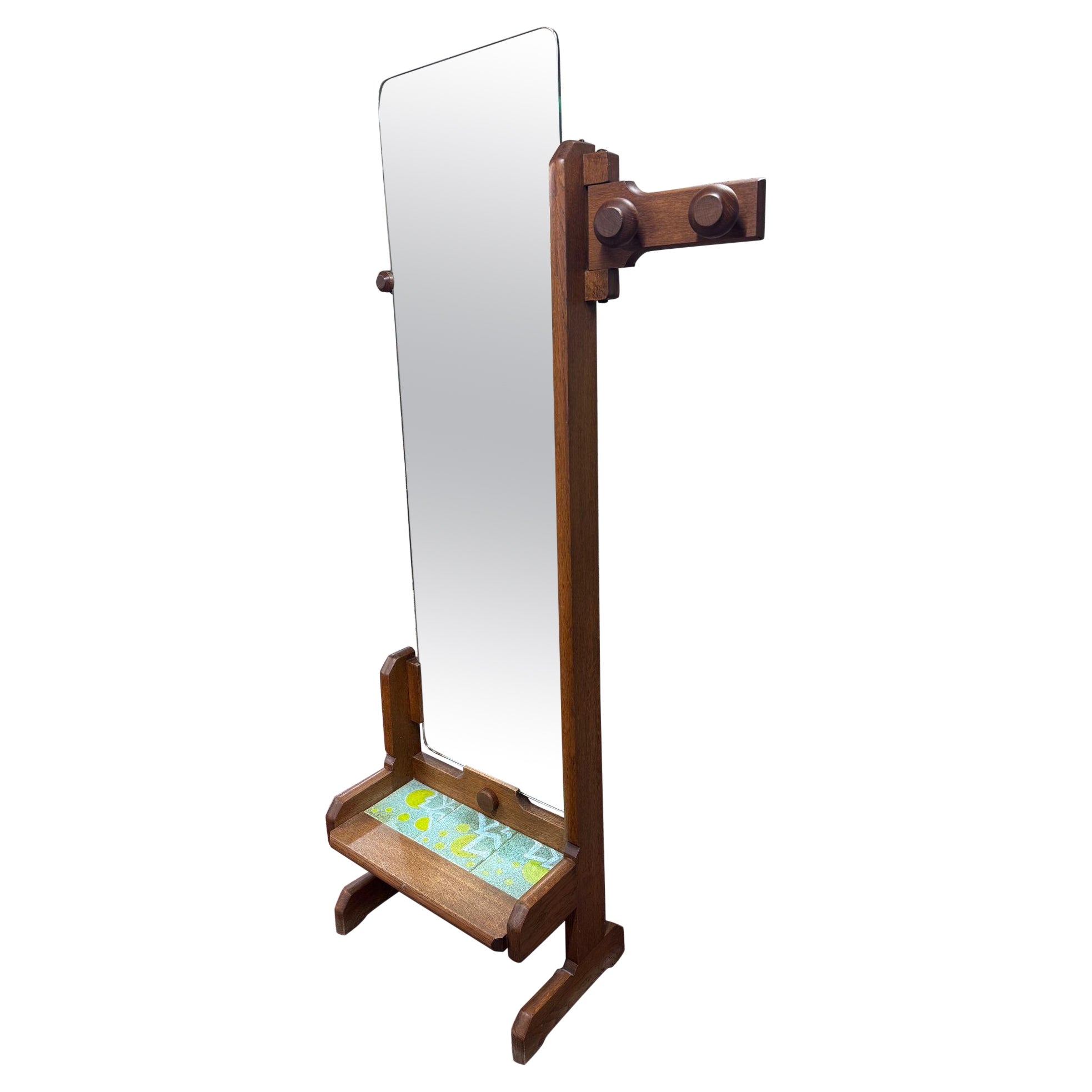 "Psyche" Guillerme et Chambron floor mirror For Sale