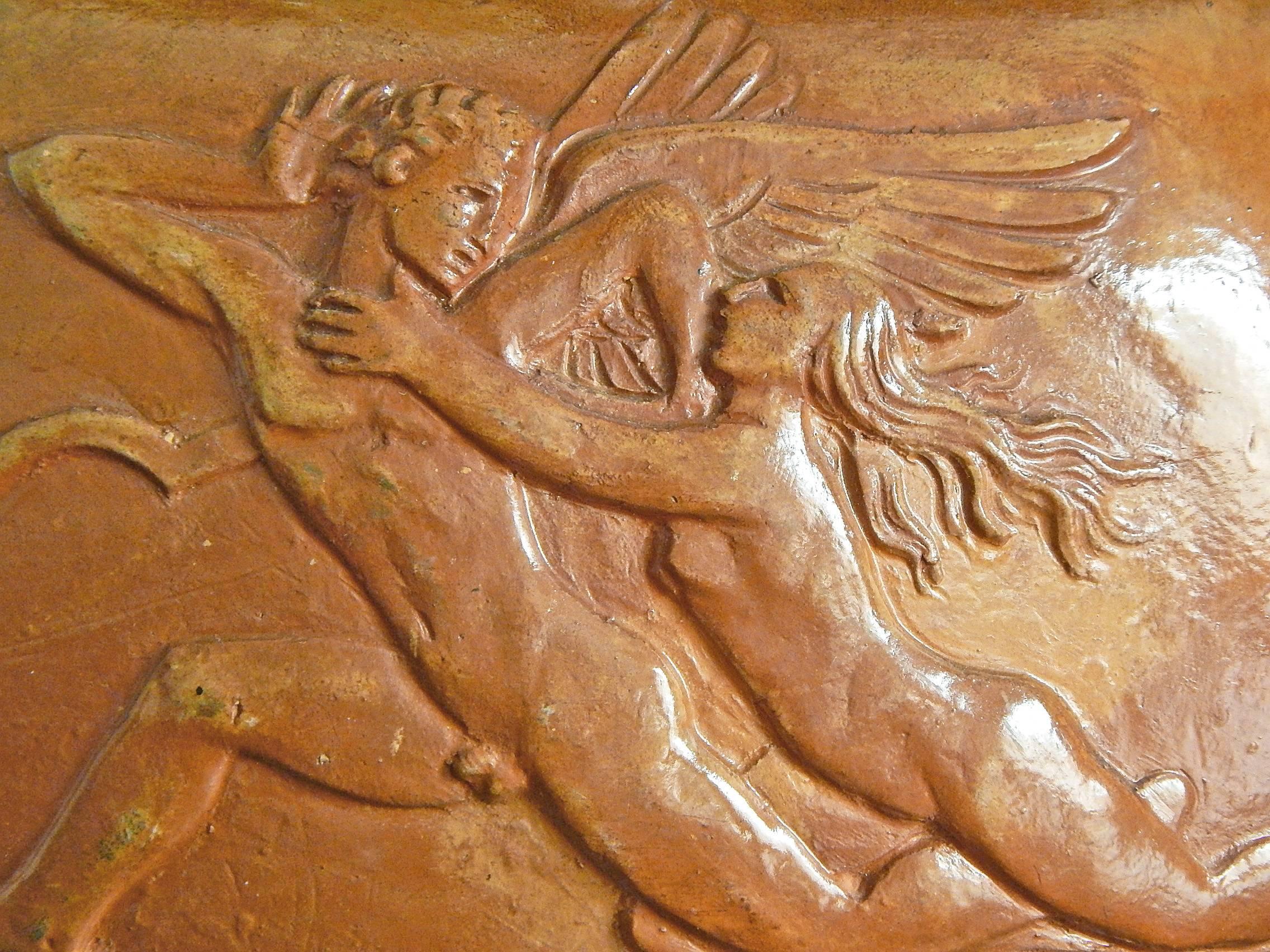 „Psyche Imploring Cupid“, geformtes Gefäß mit Aktdarstellungen von Bregnoe, Art-déco-Meister (Dänisch) im Angebot