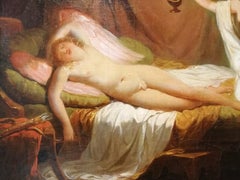 Psyche Kills Love, Italian Painting Neoclassical Oil Italy Neoclassicism