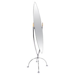 Psyche Mirror Chrome and wood - 1970s