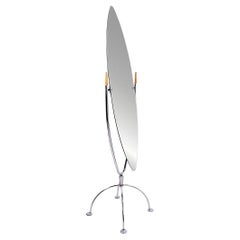 Psyche Mirror Chrome and wood - 1970s