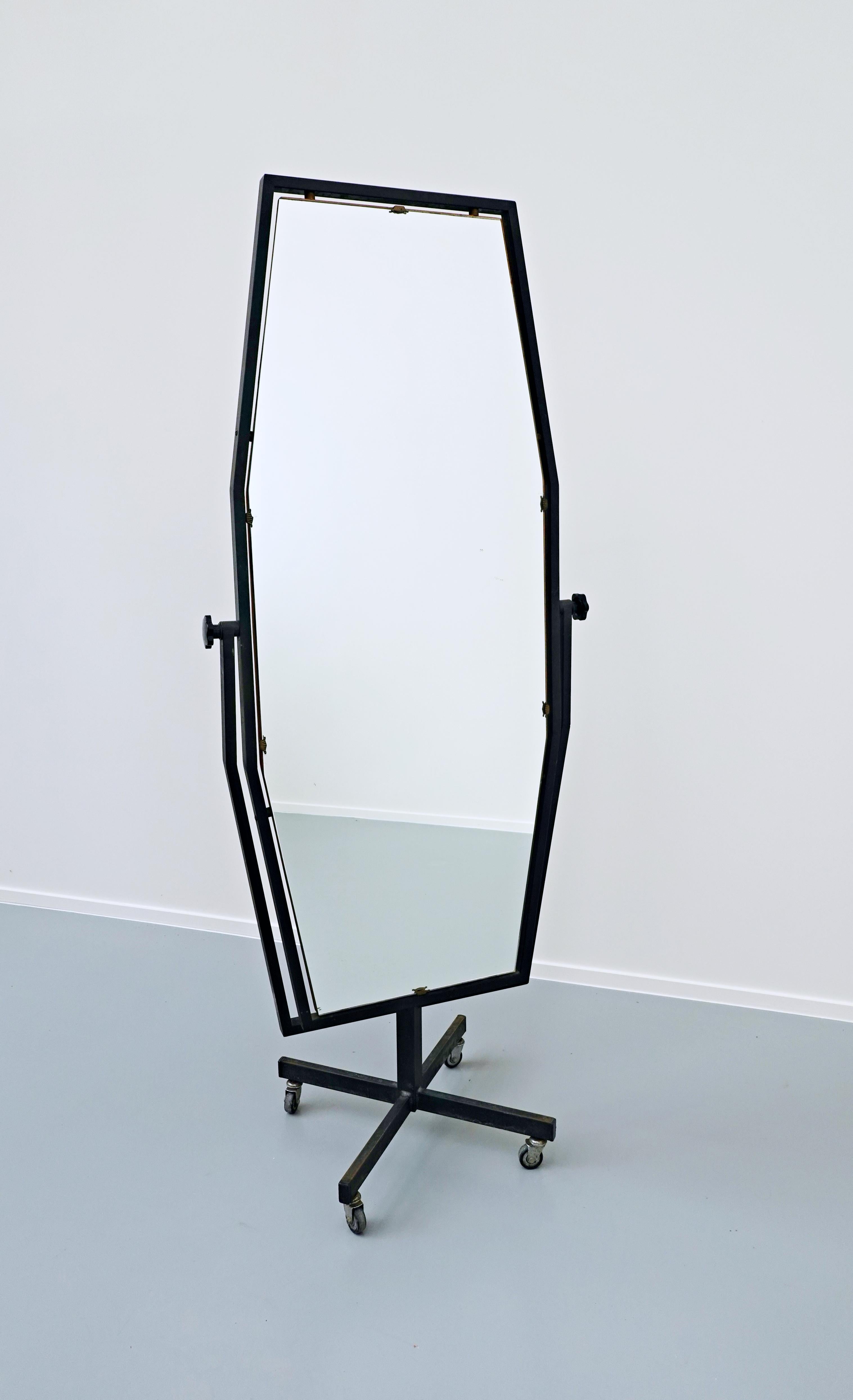 20th Century Mid-Century Modern Psyche Mirror For Sale