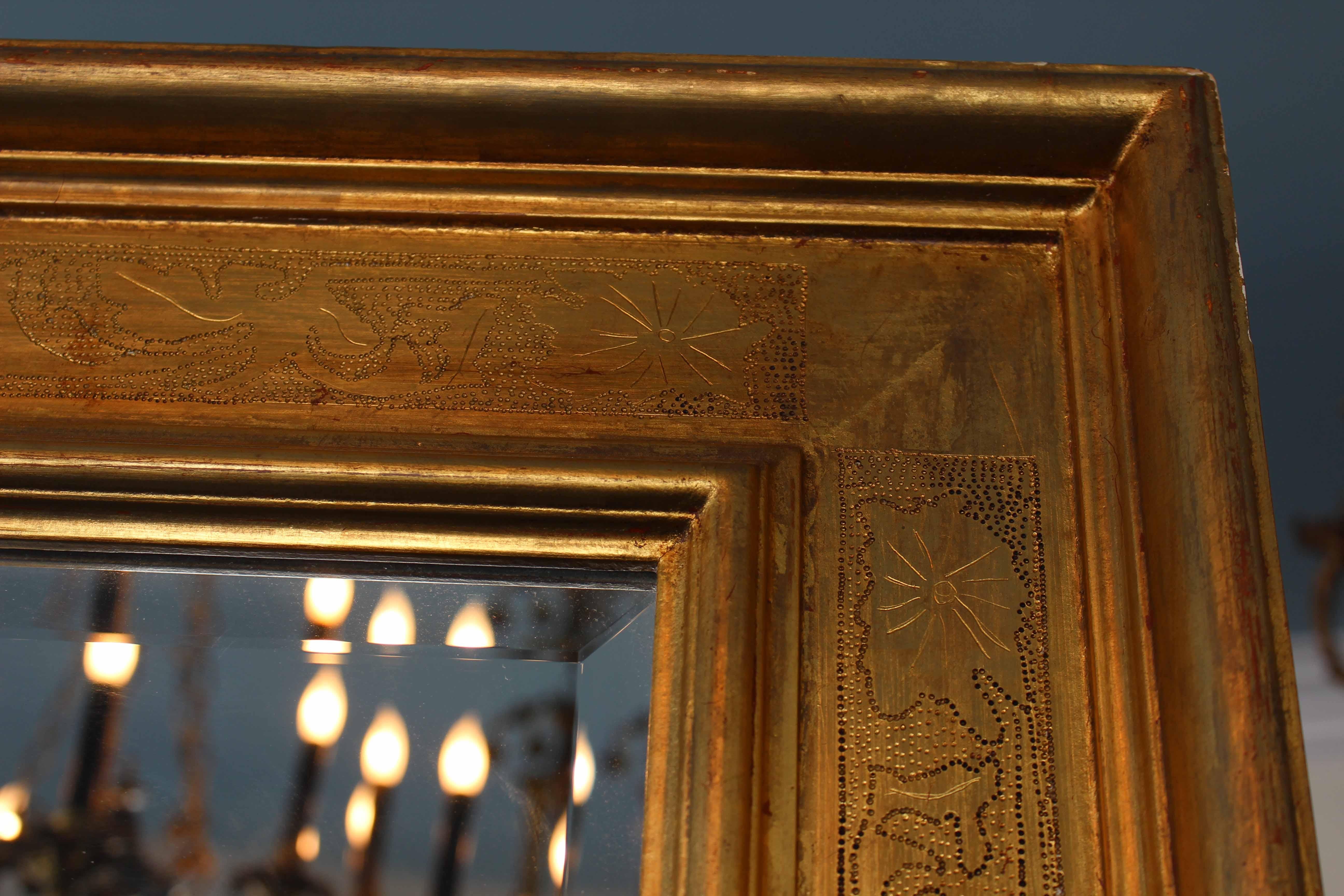 Psyche Mirror, Italian Renaissance, Gilt Wood For Sale 9