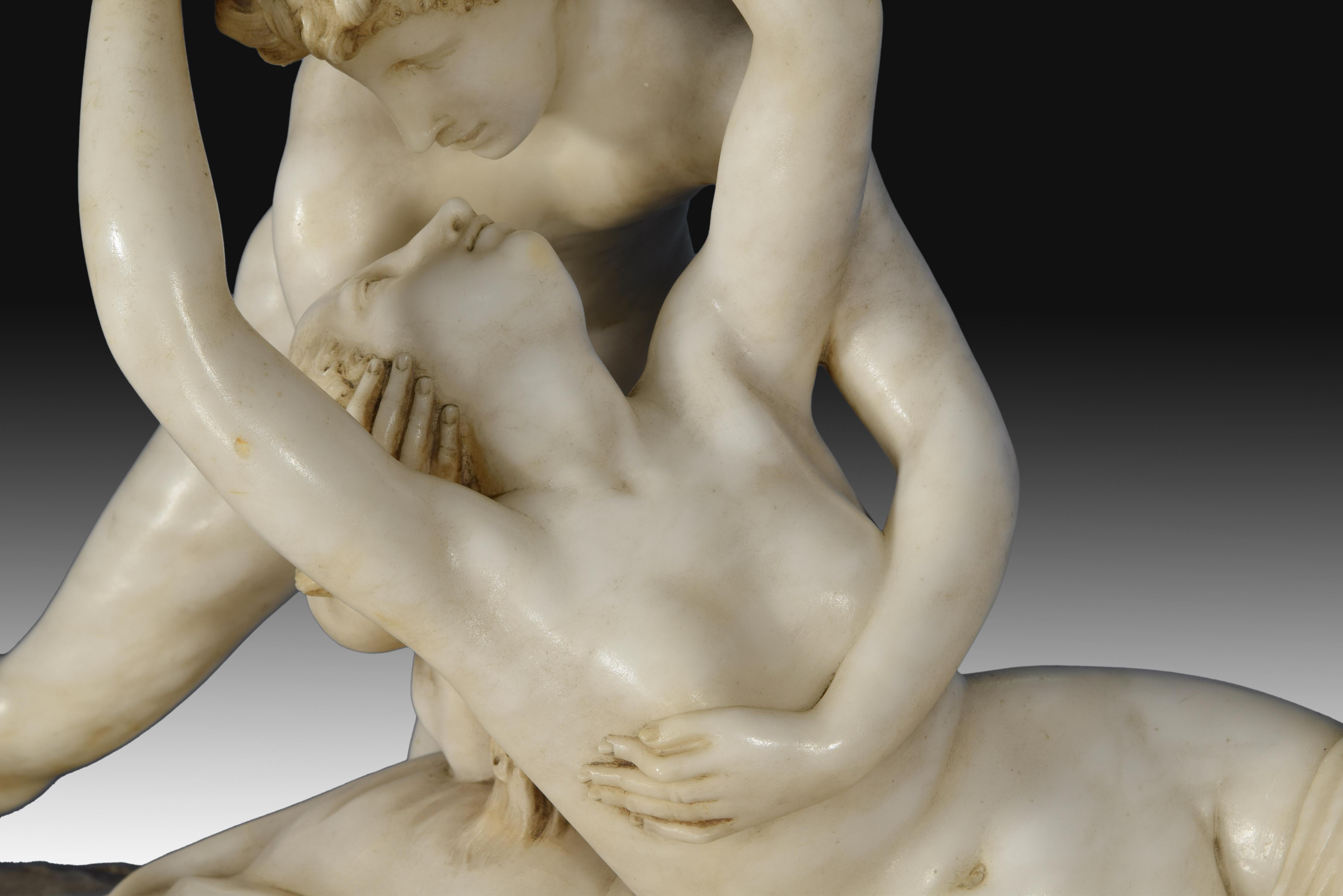 Psyche Revived by Cupid's Kiss, Alabaster, Marble, after Antonio Canova 1