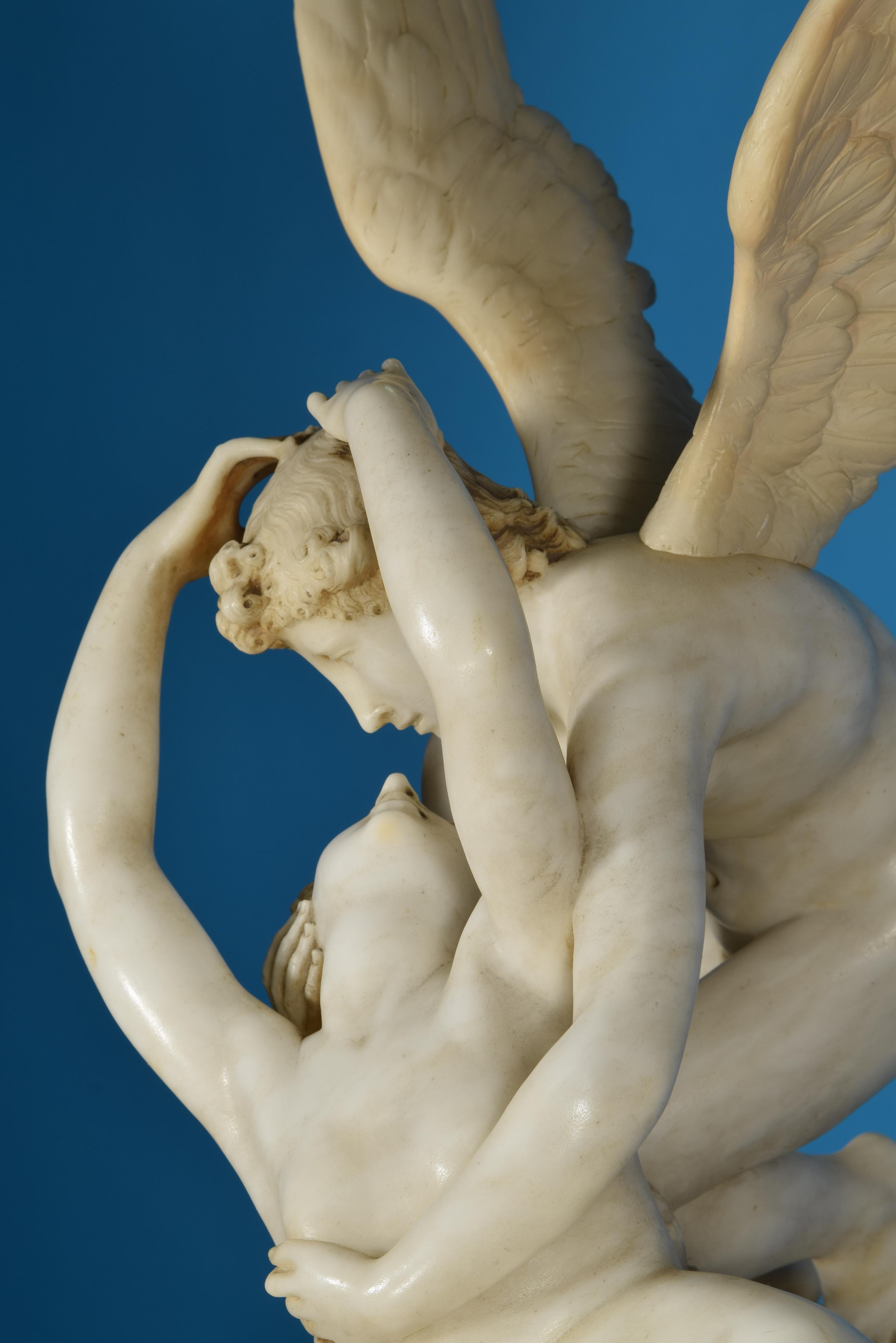 Psyche Revived by Cupid's Kiss, Alabaster, Marble, after Antonio Canova 3
