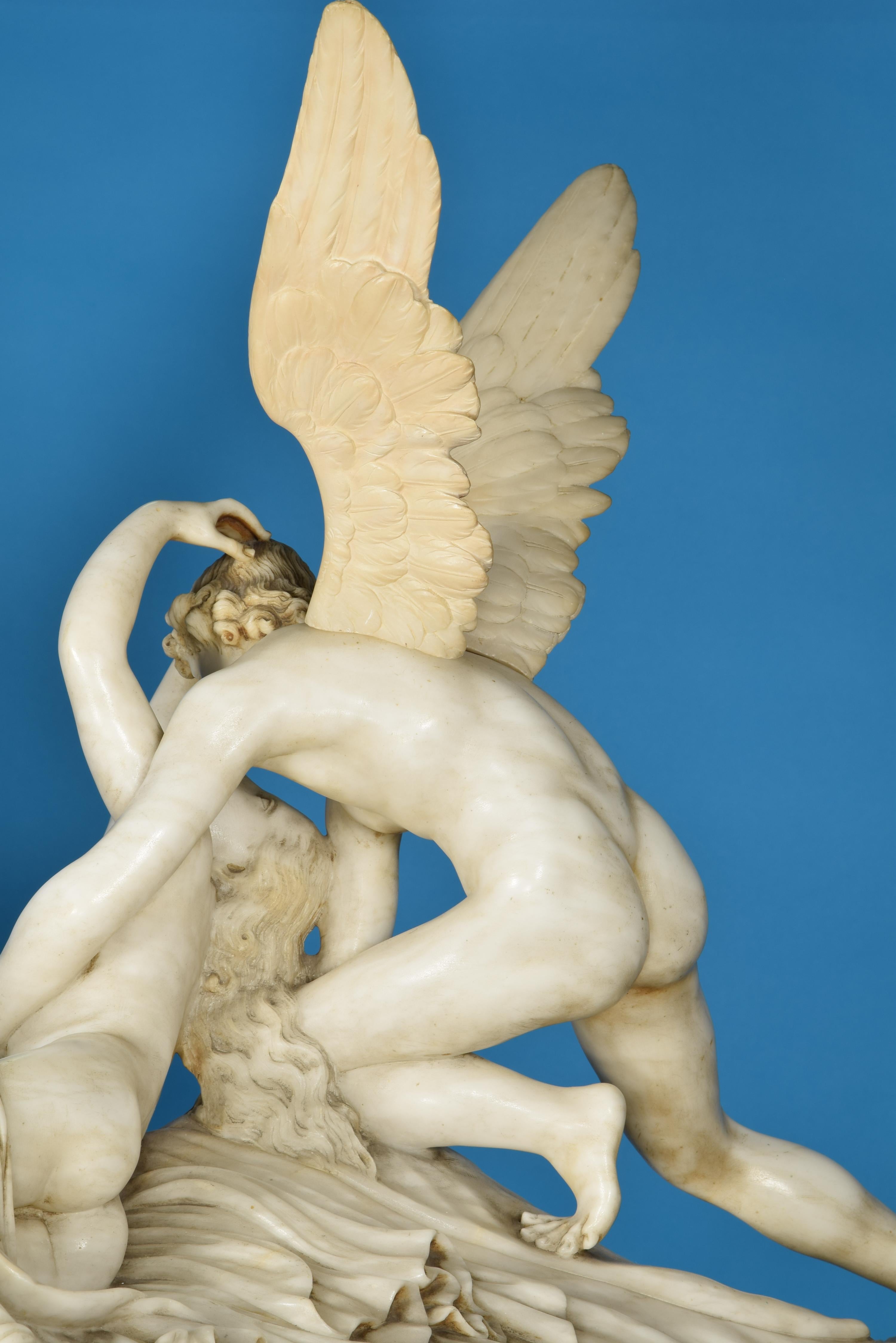 Psyche Revived by Cupid's Kiss, Alabaster, Marble, after Antonio Canova 6
