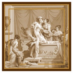 "Psyche" Silk Scarf in Sepia by Zuber