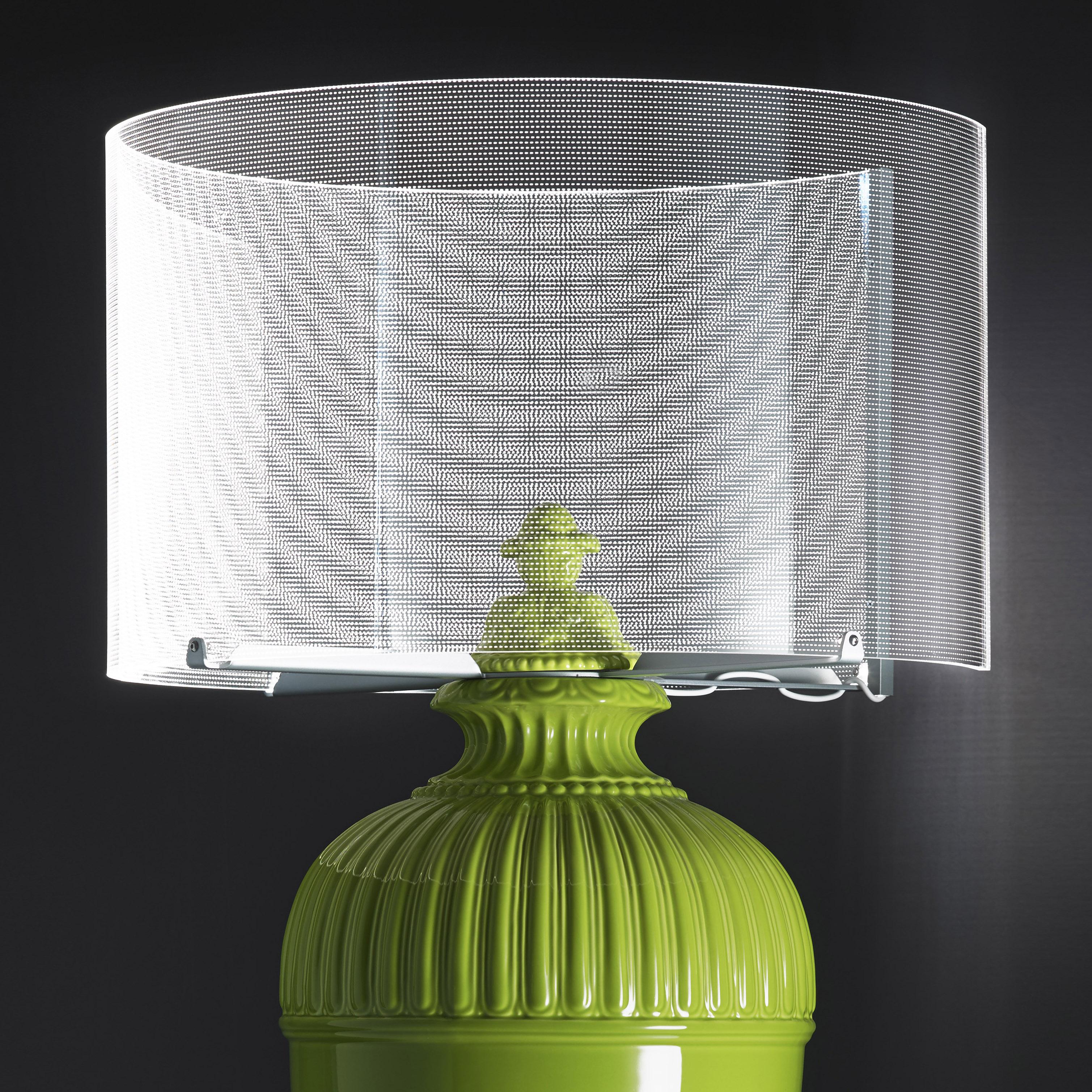 Moderne Lampe à touches psychédéliques verte en vente