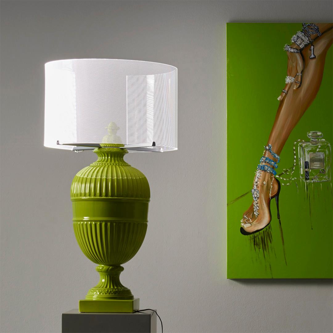 Modern Psyche Touch Lamp, Green For Sale
