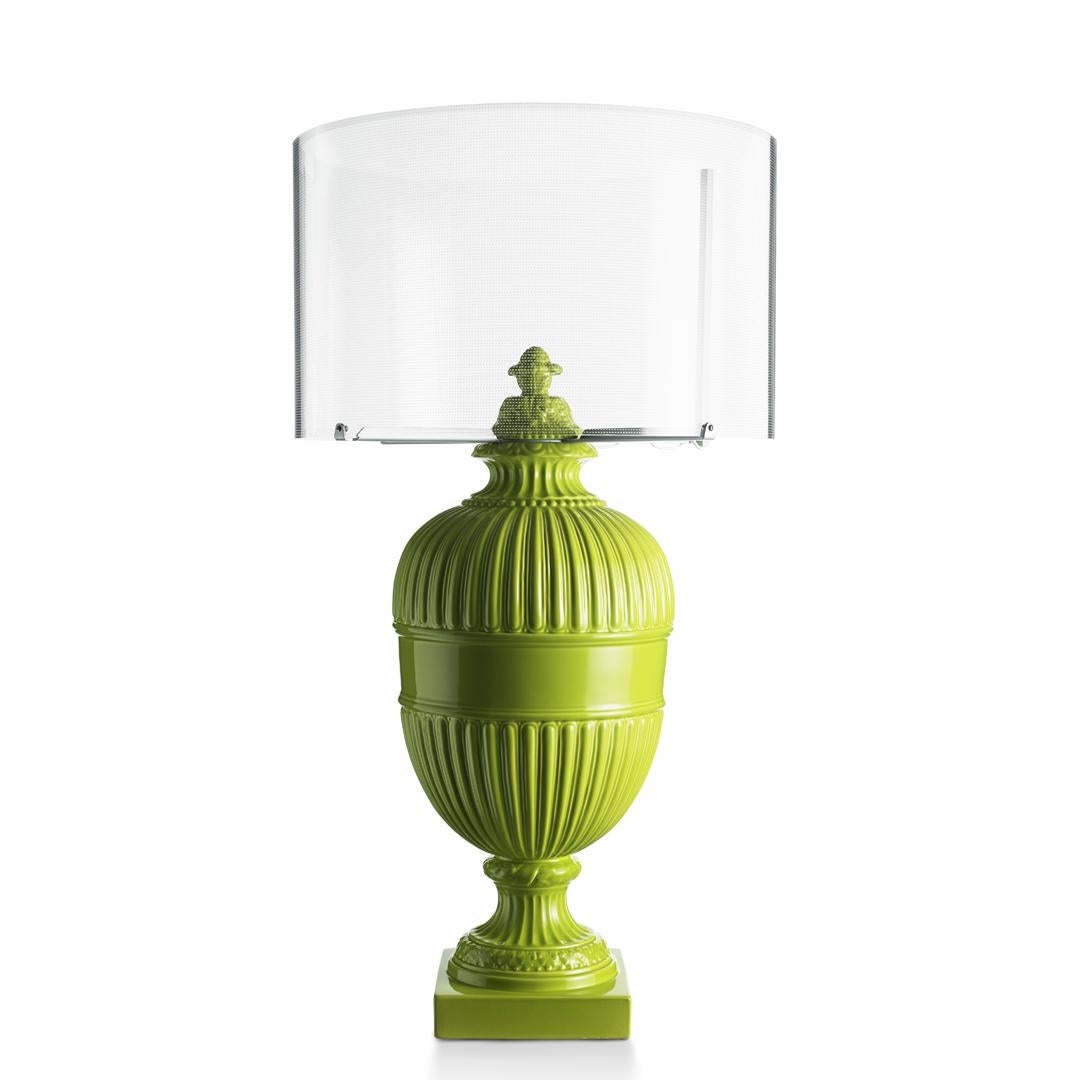 Contemporary Psyche Touch Lamp, Green For Sale