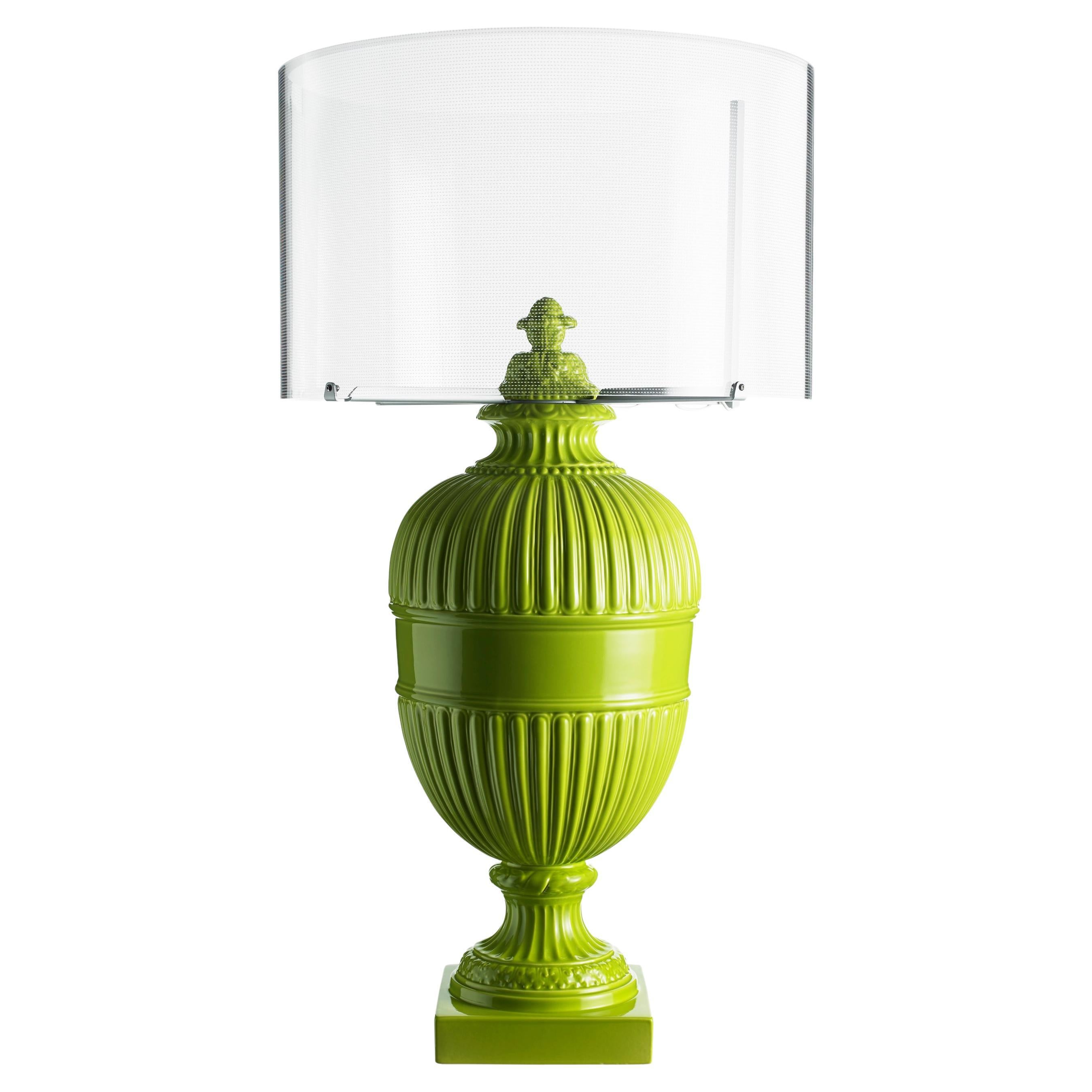 Psyche Touch Lamp, Green For Sale
